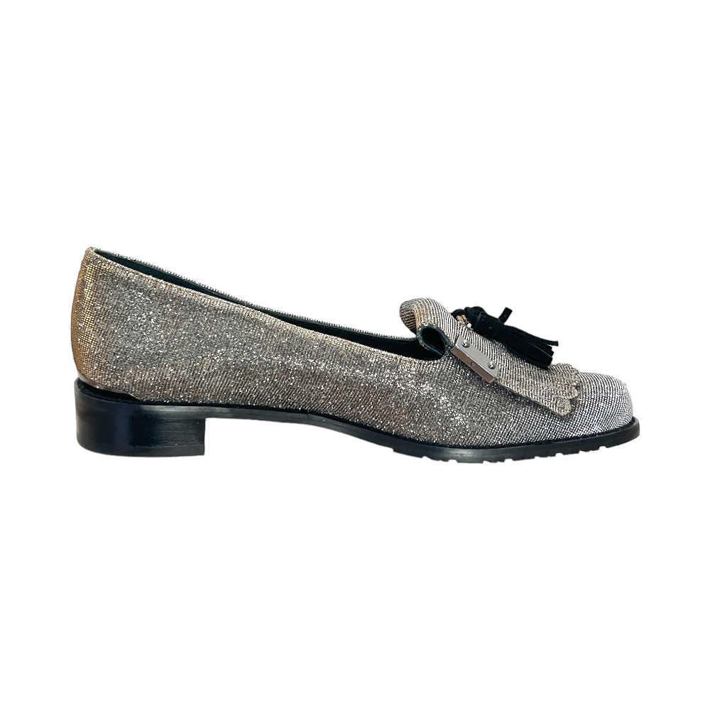 Tasseled Glitter Loafers - 38.5