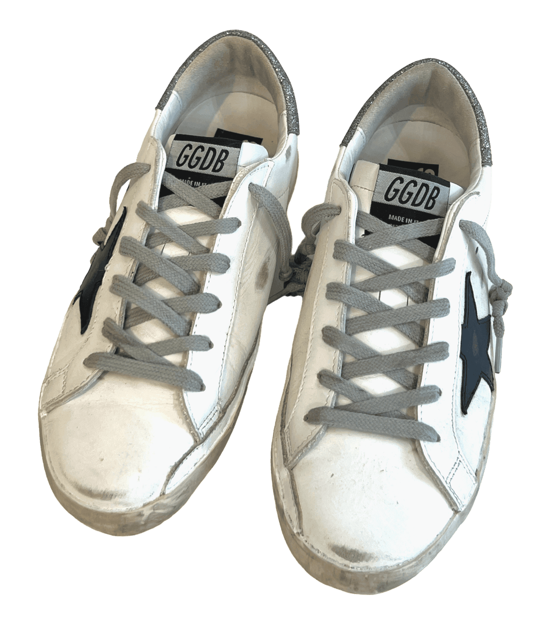 Golden Goose Glitter Heel Super Star Sneakers