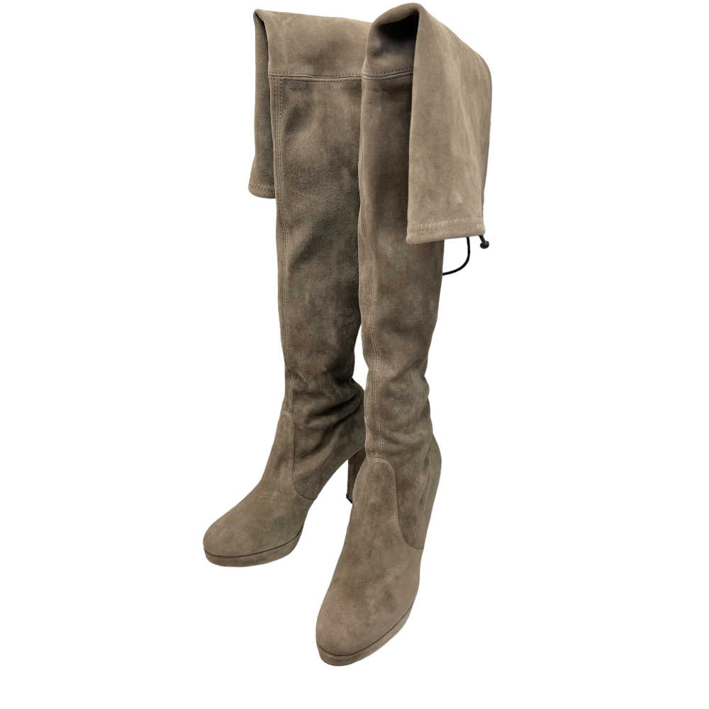 Suede Knee High Highland Boots - 39.5