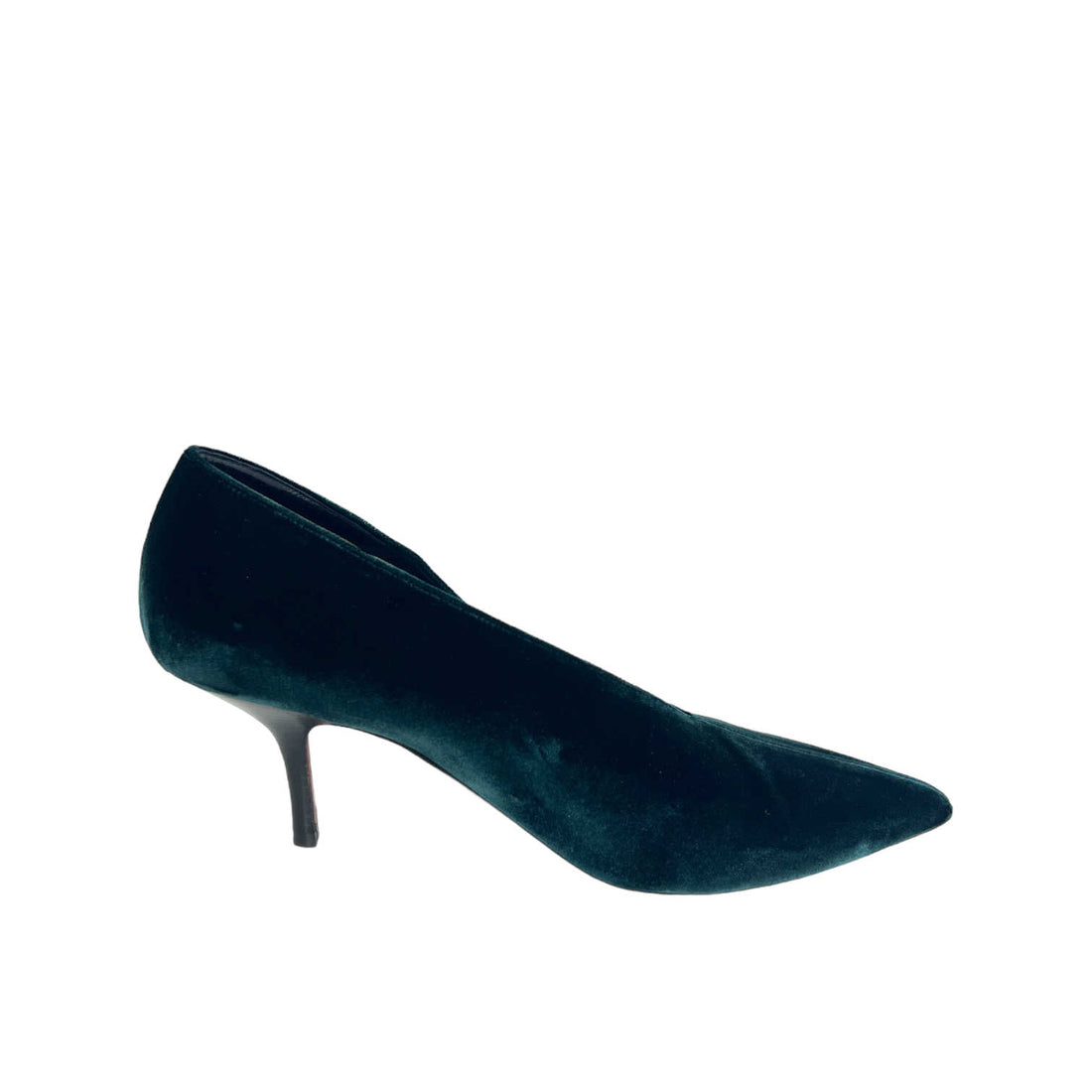 Velvet V Neck Pumps - 38