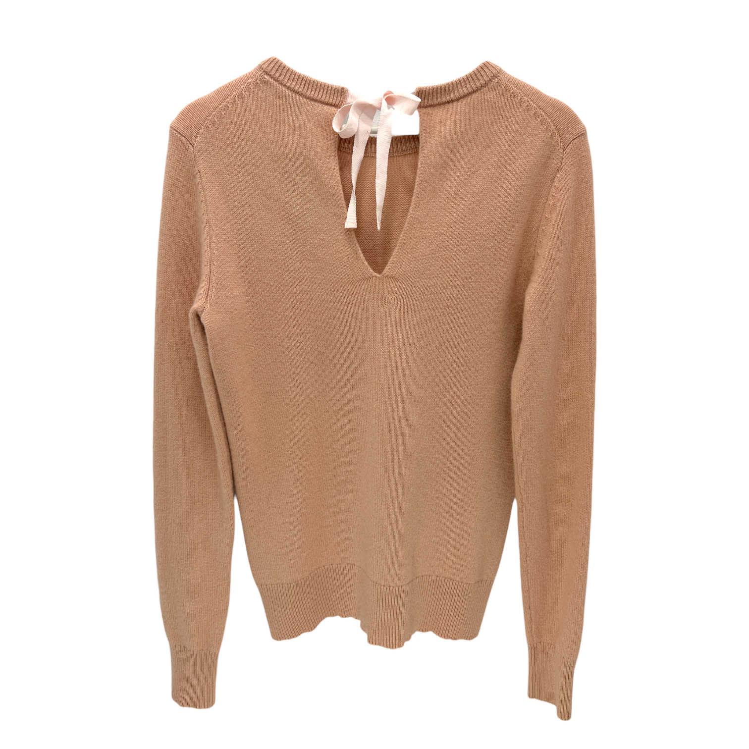 Ribbon Back Cashmere Sweater - M