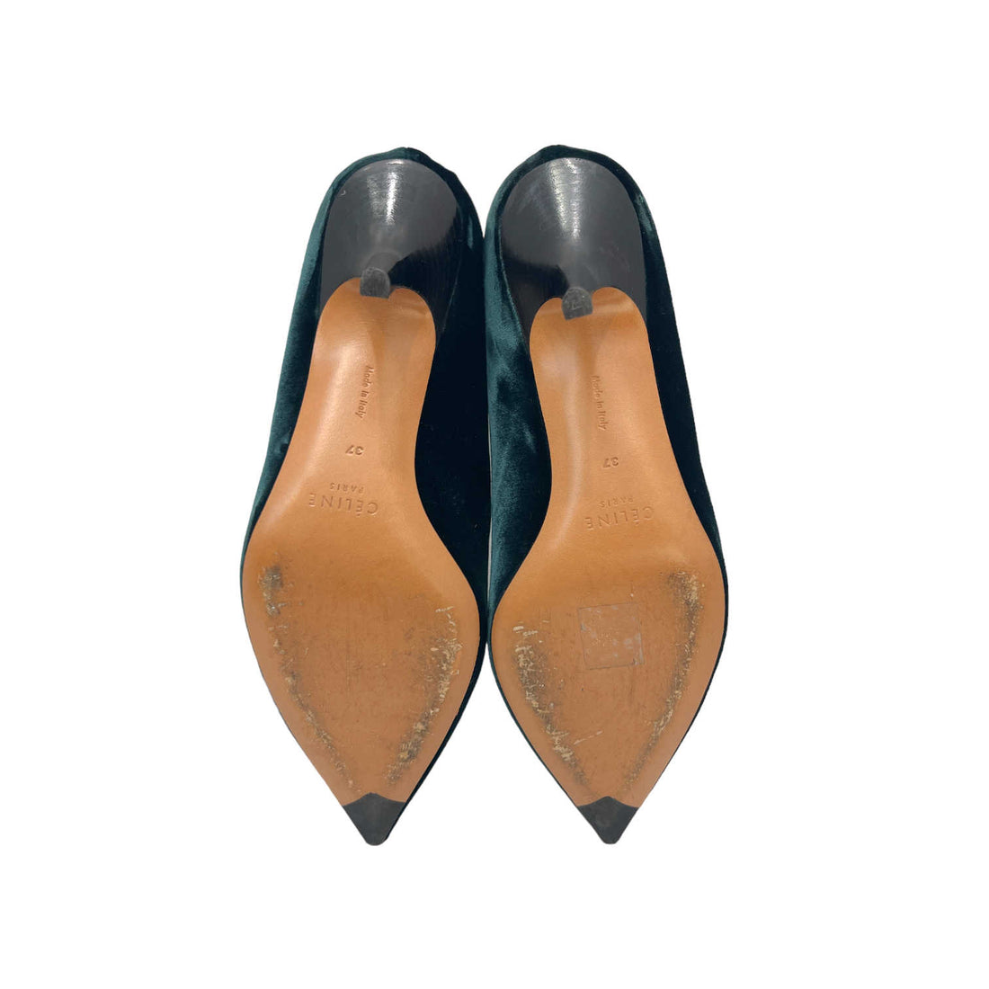 Velvet V Neck Pumps - 38