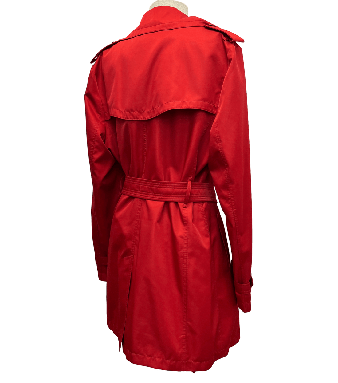 Burberry Red Mid-Length Trench