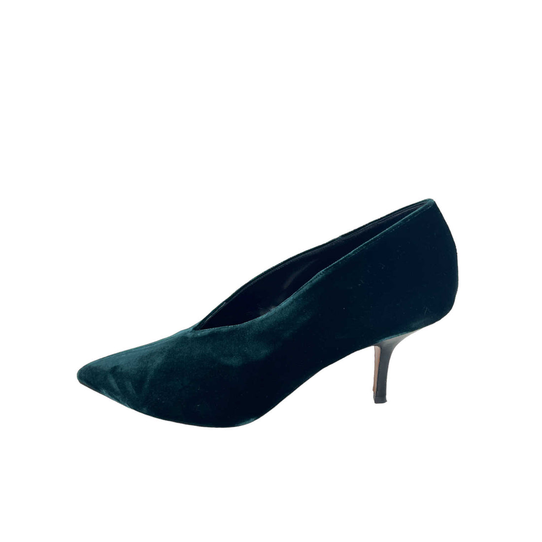 Velvet V Neck Pumps - 38