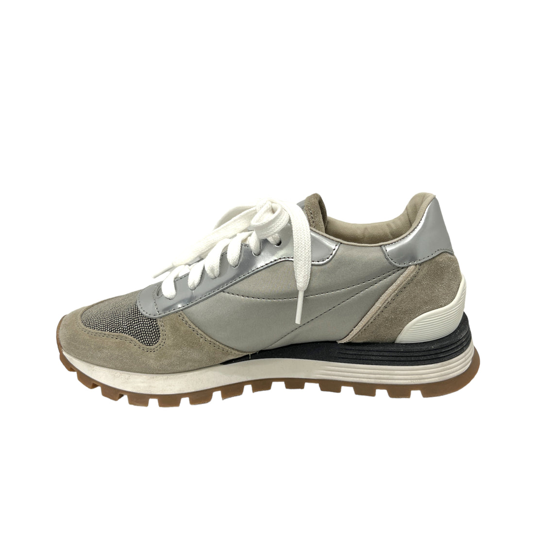 Suede Techno Paneled Sneakers - 37