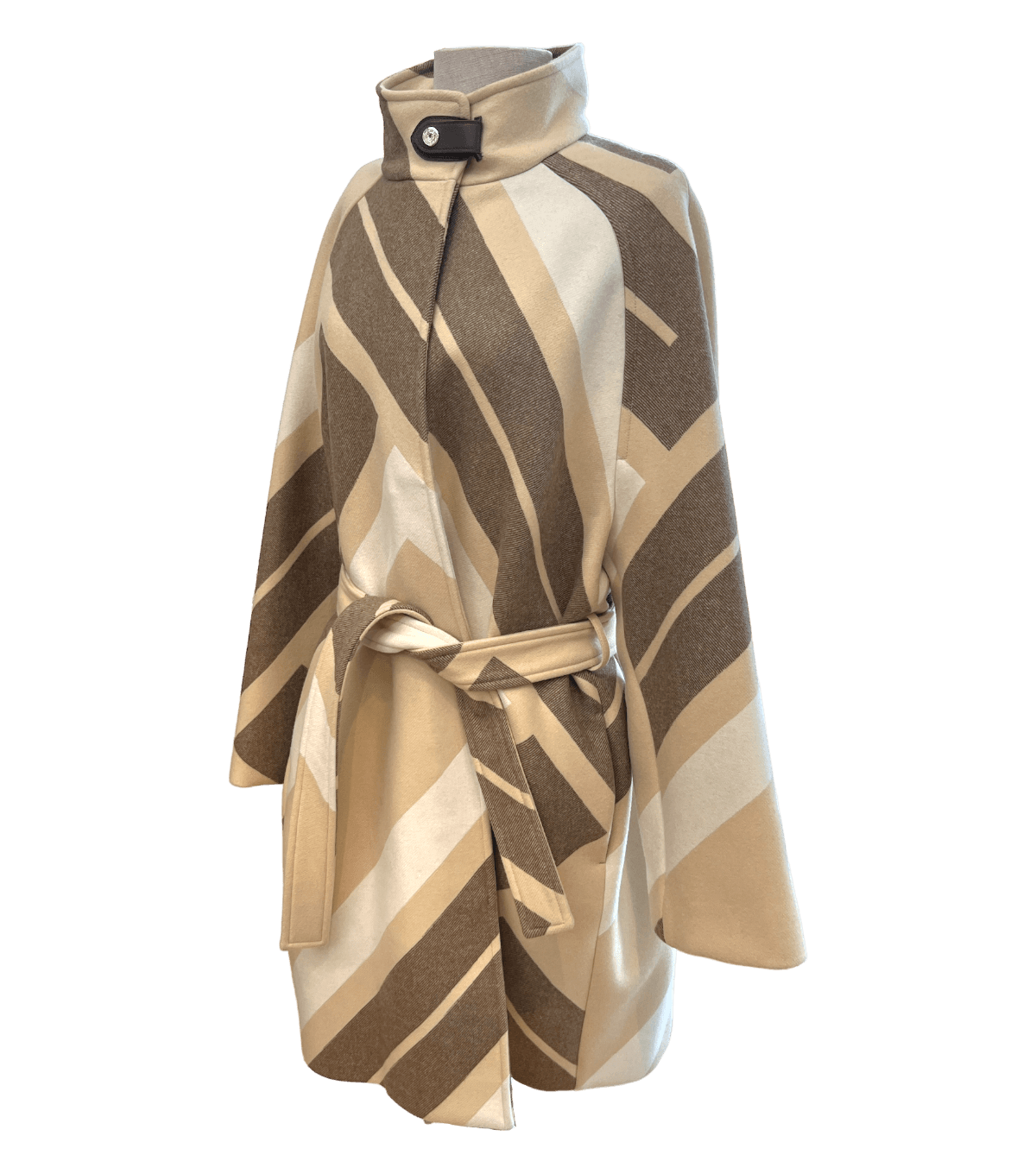 Hermès Mosaic Raglan Sleeve Coat