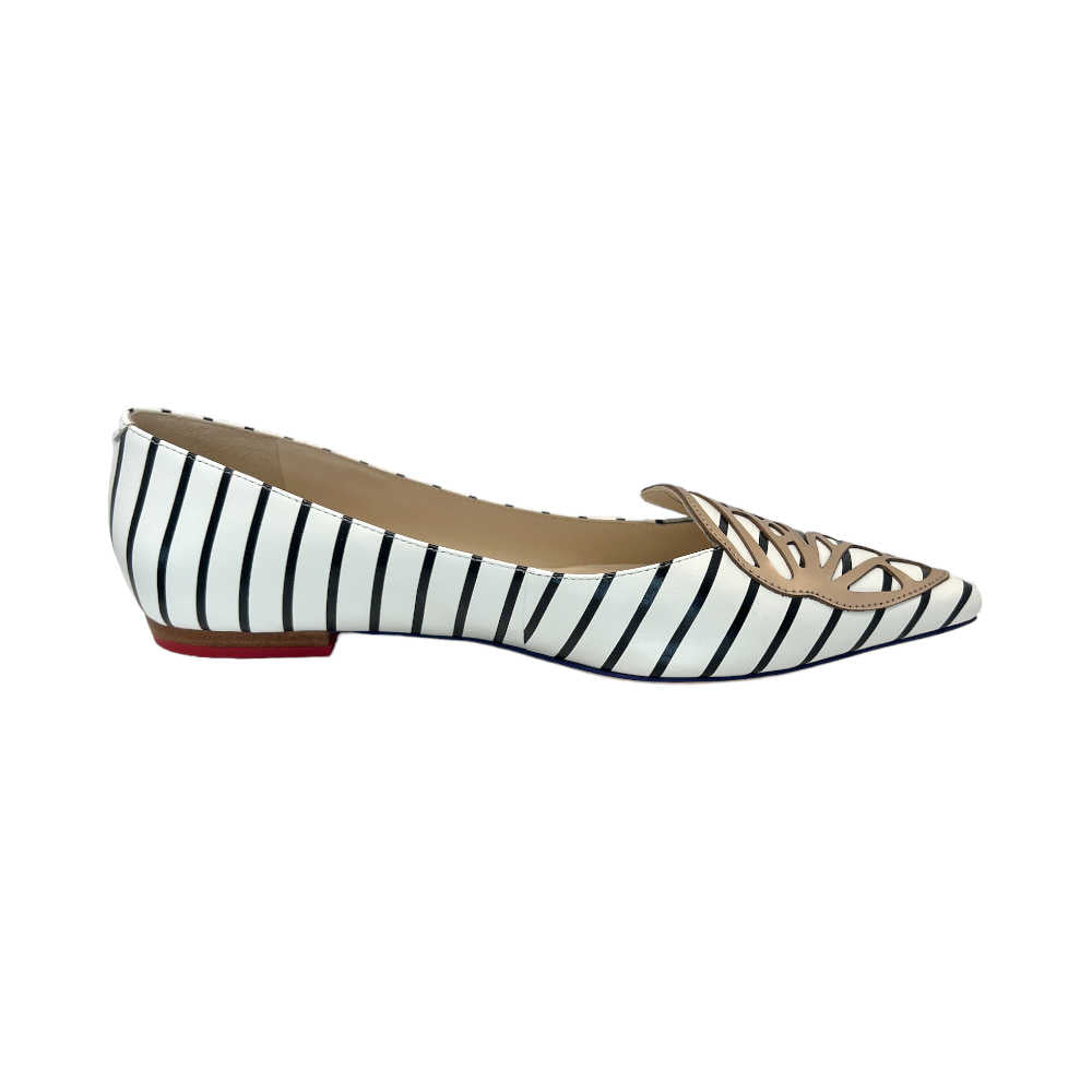 Sophia Webster Striped Butterfly Flats