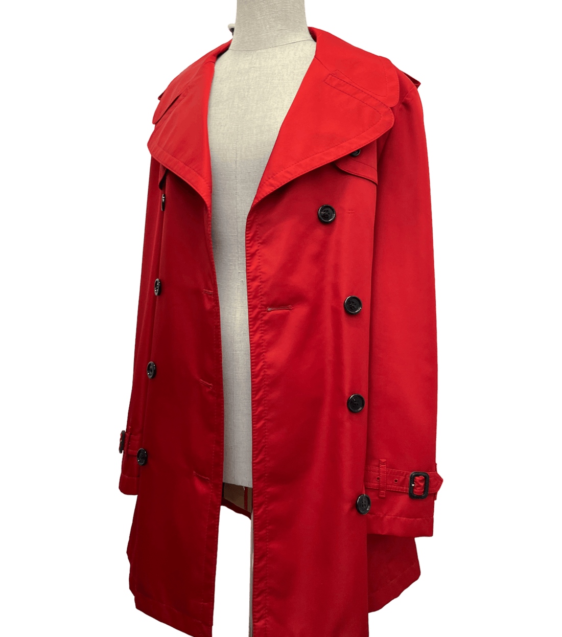 Burberry Red Mid-Length Trench