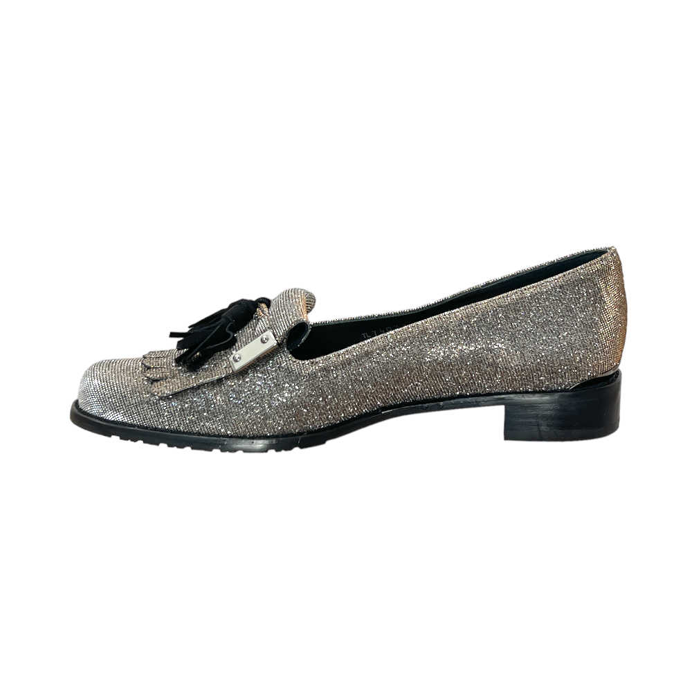 Tasseled Glitter Loafers - 38.5