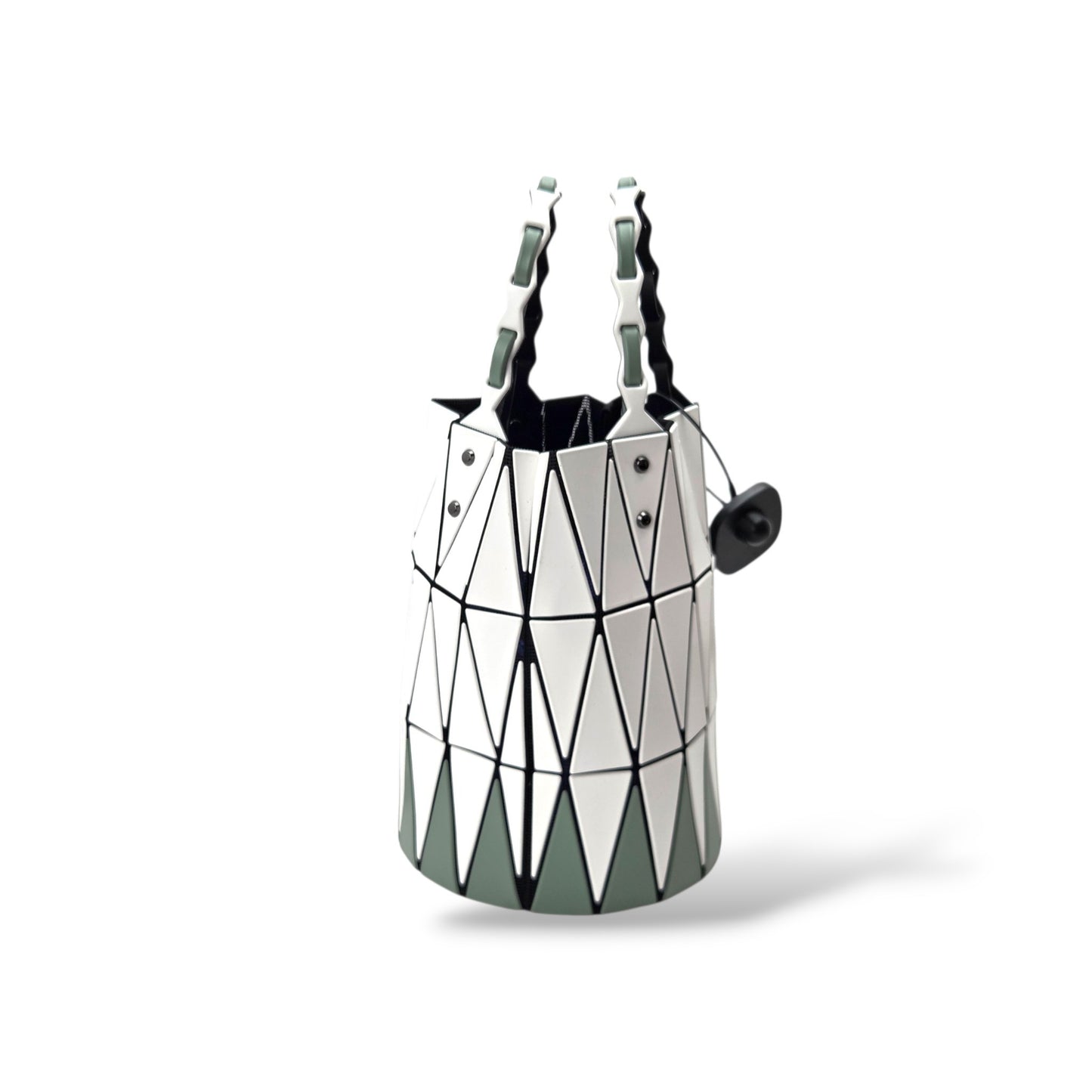 Pre-Owned Bao Bao Issey Miyake Carat Large Tote in White & Sage Green