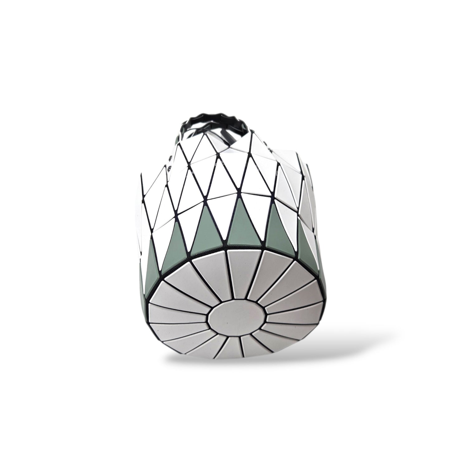 Pre-Owned Bao Bao Issey Miyake Carat Large Tote in White & Sage Green