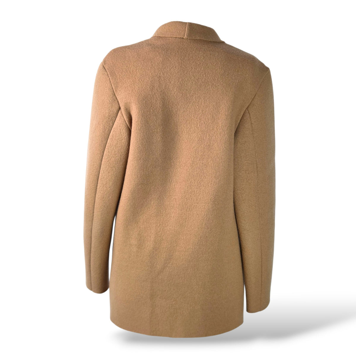 Pre-Owned Stella McCartney Bryce Virgin Wool Open-Front Coat in Camel — Size 34