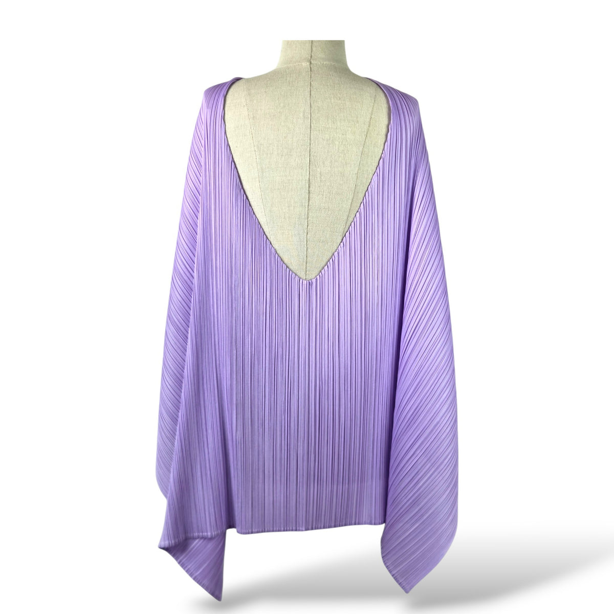 Pre-Owned Pleats Please Issey Miyake Draped Batwing Top in Lavender