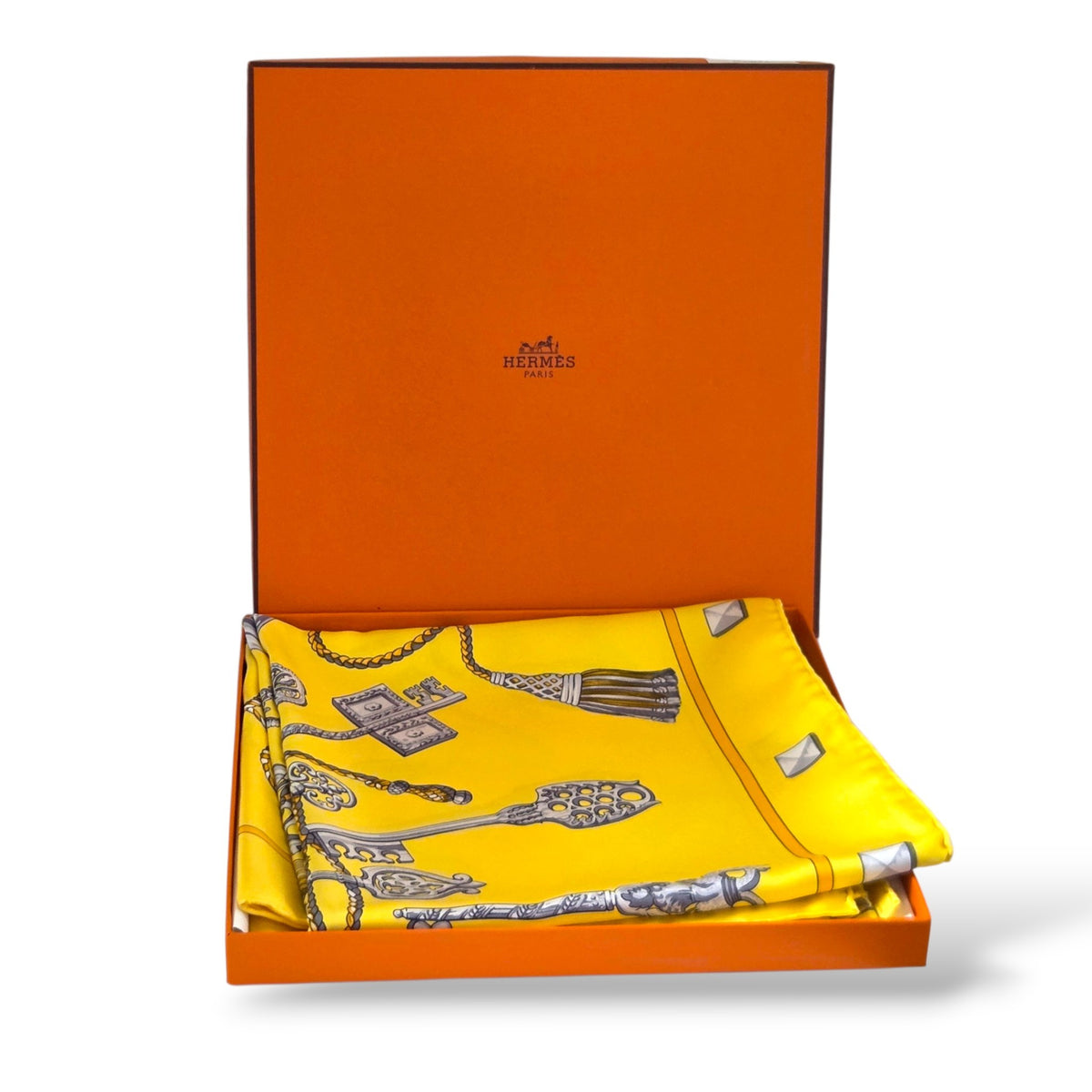 Carré 90 “La Clé des Champs” Silk Scarf by Françoise Faconnet