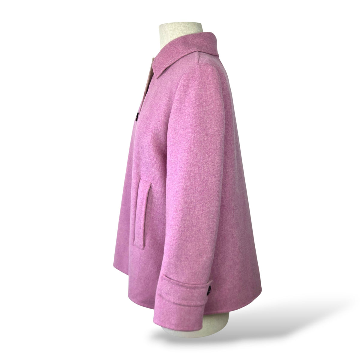 Pre-Owned Weekend Max Mara Cucito a Mano Virgin Wool-Blend Pea Coat