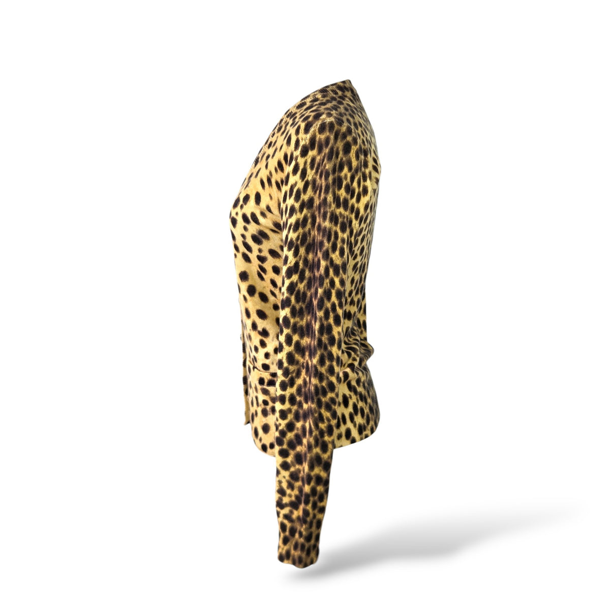 Pre-Owned Dolce & Gabbana Leopard-Print Cashmere V-Neck Cardigan