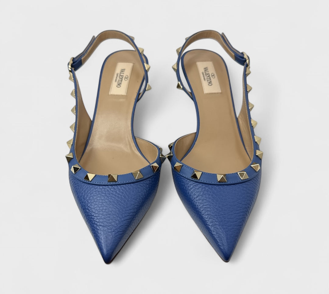 Valentino Slingback Rockstud Pumps Size 38.5
