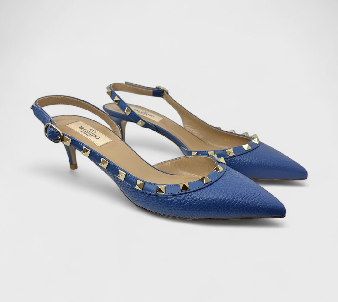 Valentino Slingback Rockstud Pumps Size 38.5