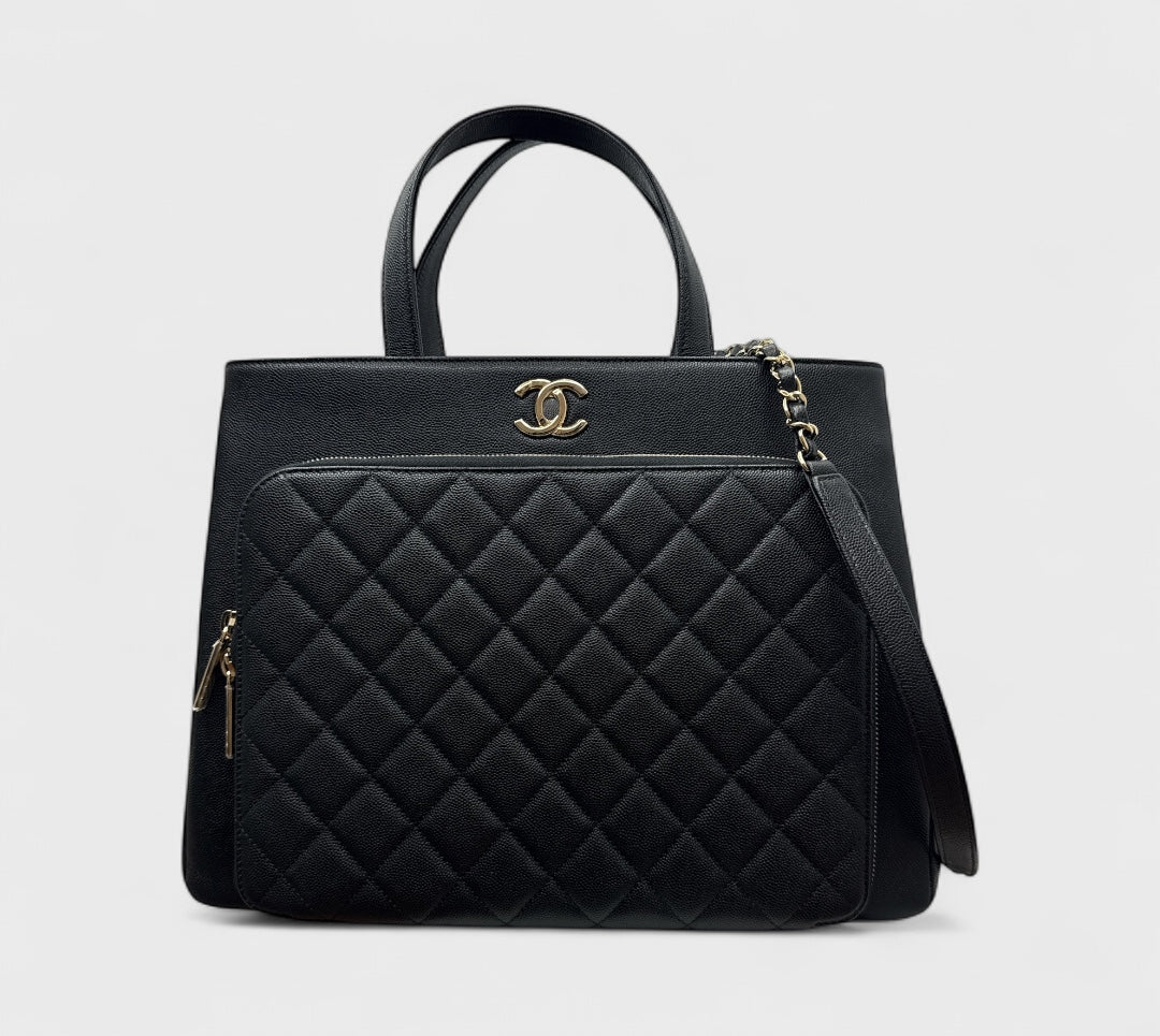 CHANEL Business Affinity Leather Handbag Large