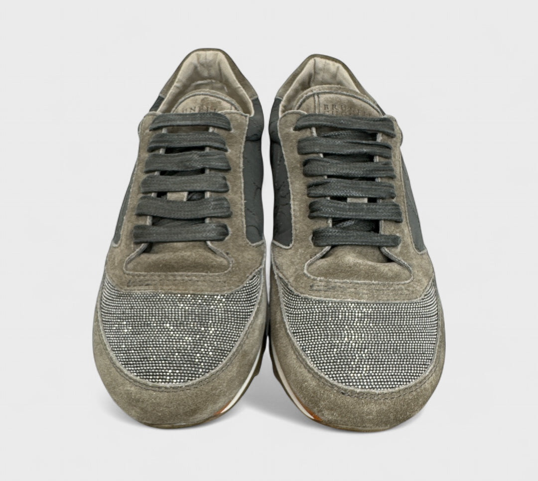 Brunello Cucinelli Monili Suede Sneakers