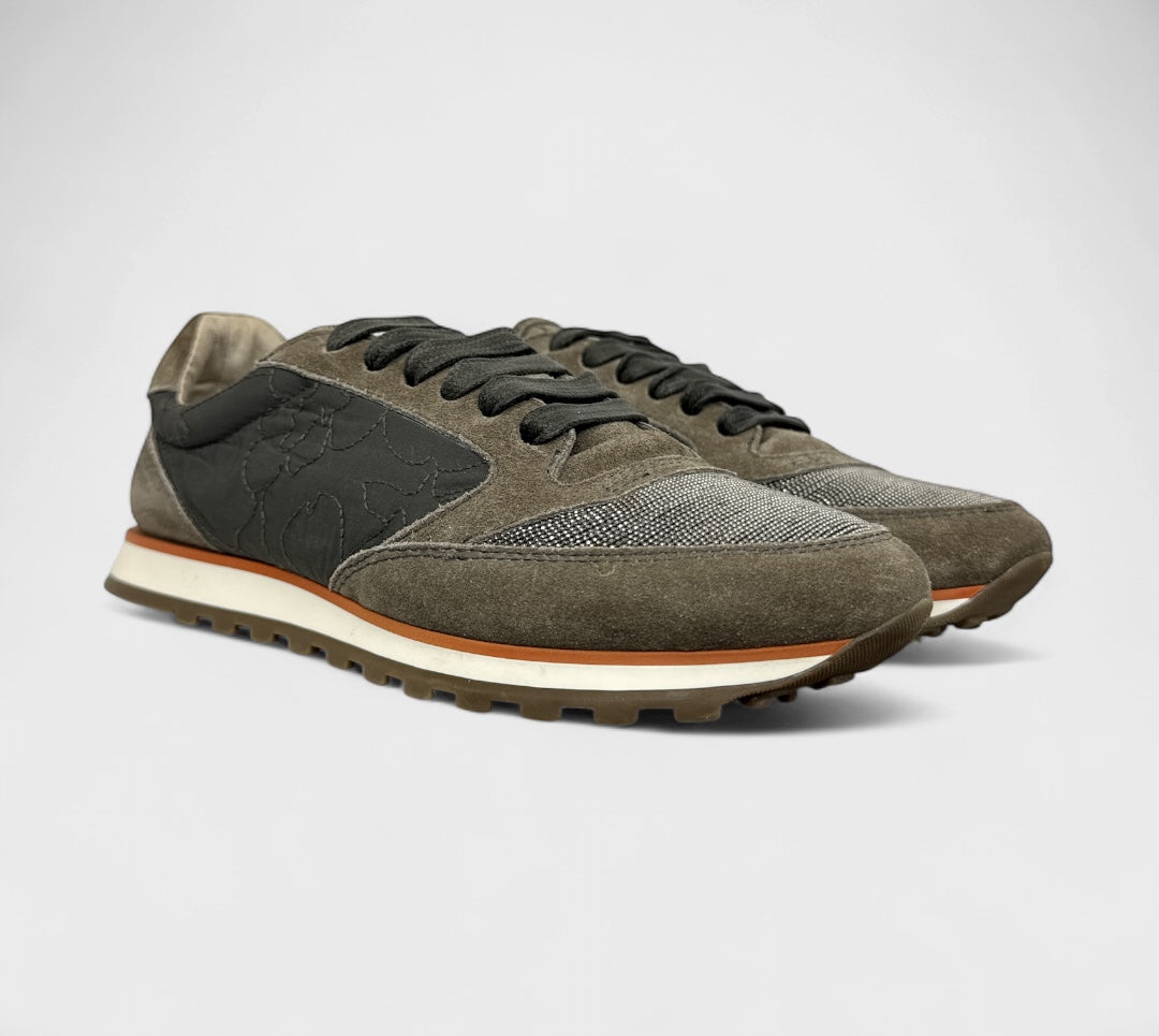 Brunello Cucinelli Monili Suede Sneakers