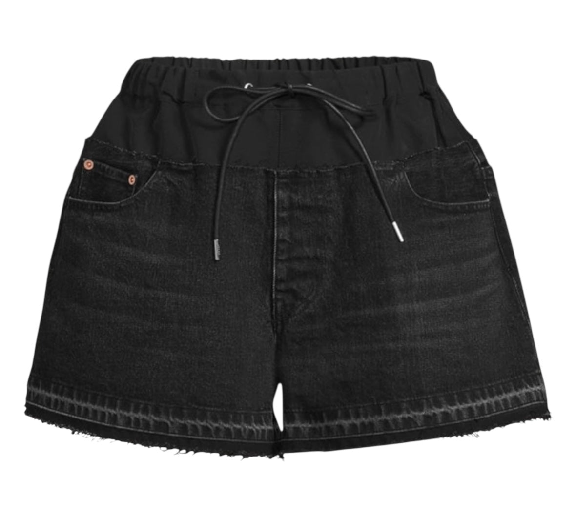 SACAI
Mixed-Media Denim Shorts Size 3