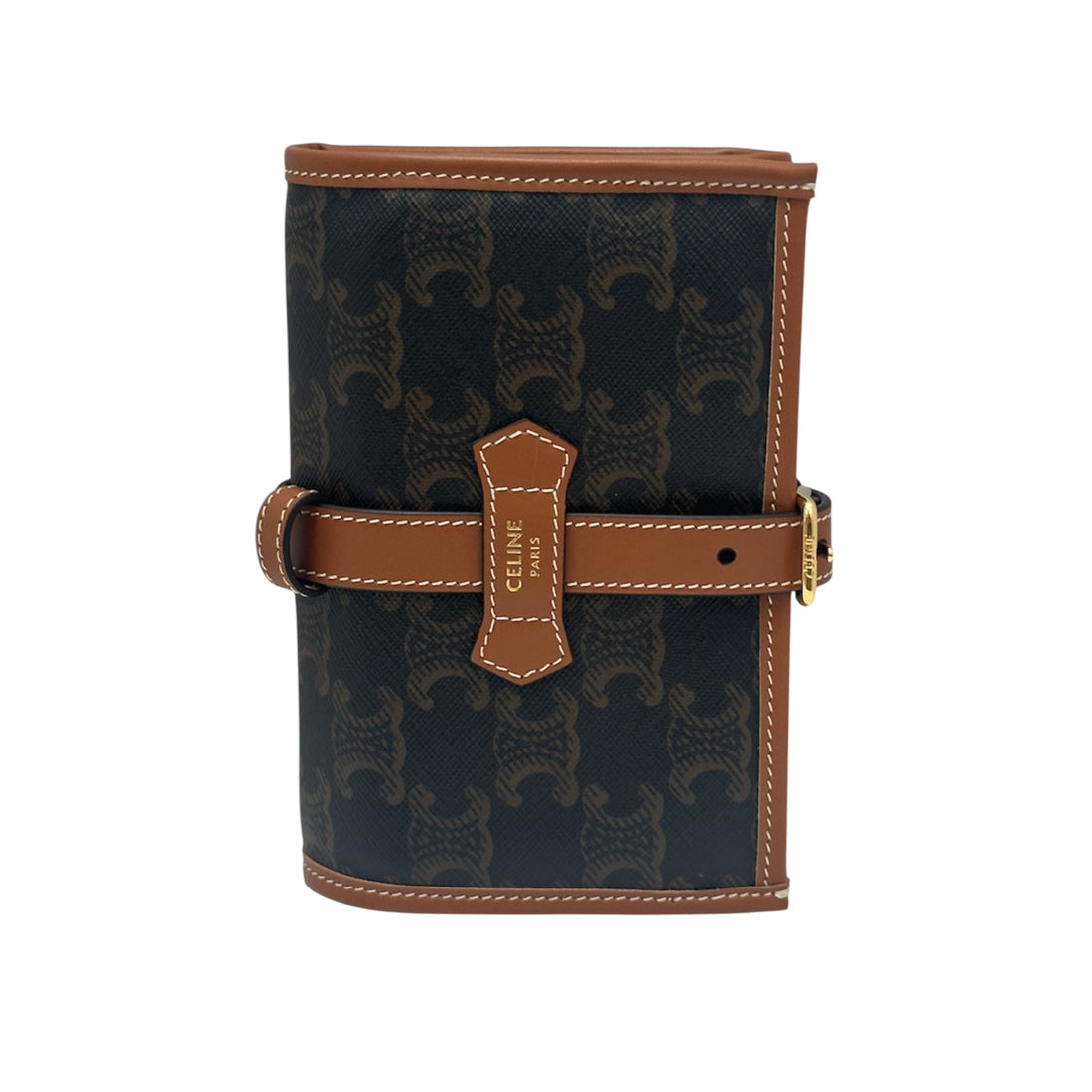 Celine Triomphe Jewelry Pouch – Monogram Canvas & Leather Travel Organizer | Luxury Roll-Up Case