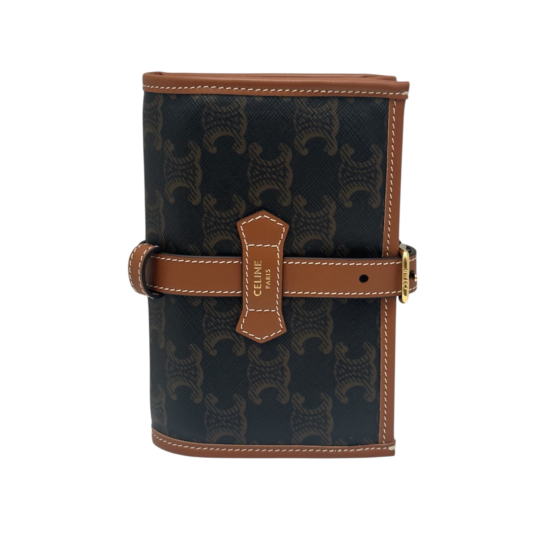 Celine Triomphe Jewelry Pouch – Monogram Canvas & Leather Travel Organizer | Luxury Roll-Up Case