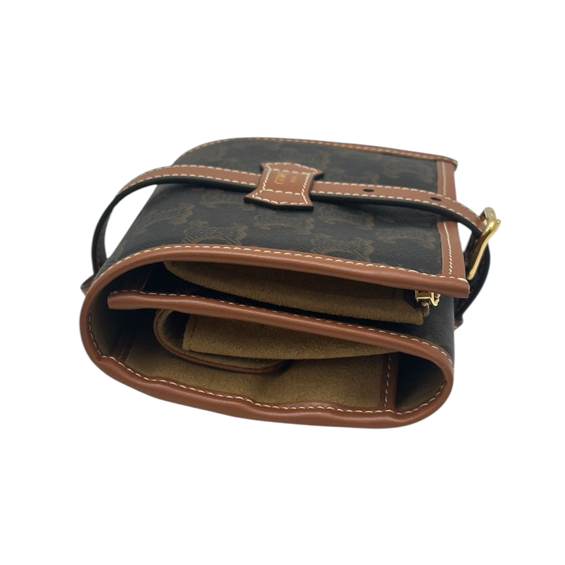 Celine Triomphe Jewelry Pouch – Monogram Canvas & Leather Travel Organizer | Luxury Roll-Up Case