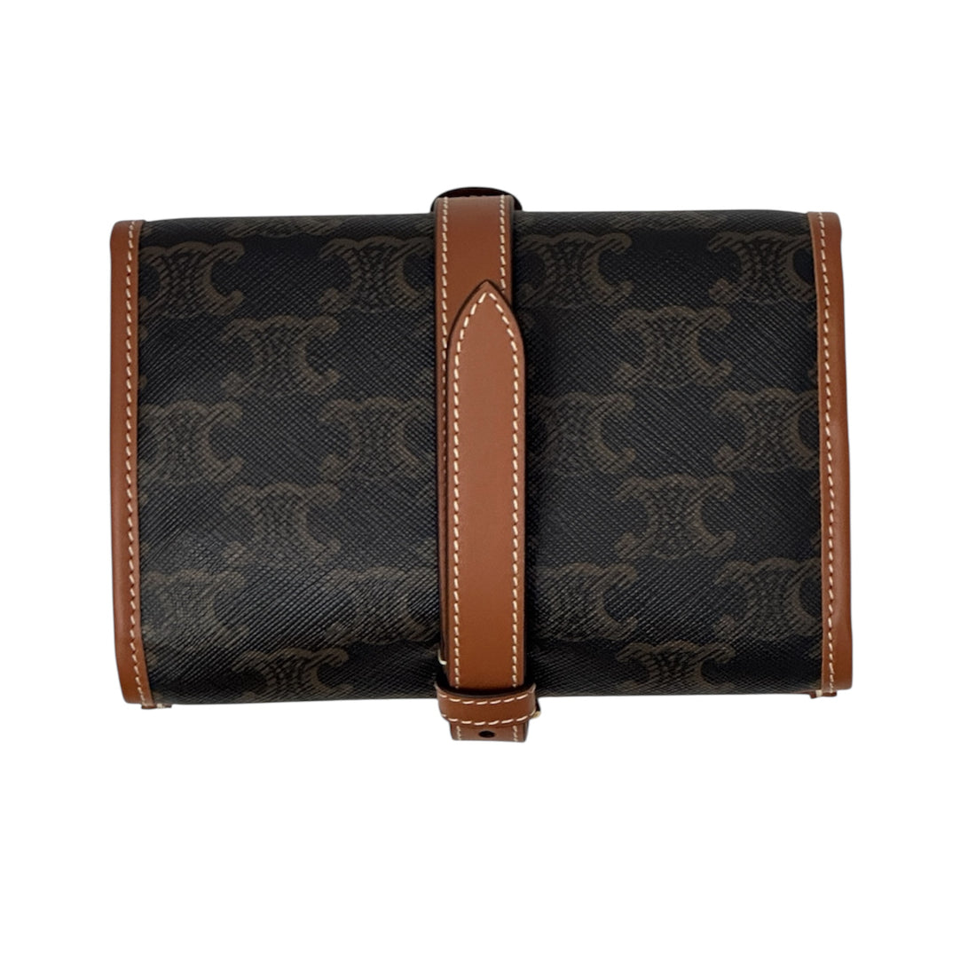 Celine Triomphe Jewelry Pouch – Monogram Canvas & Leather Travel Organizer | Luxury Roll-Up Case