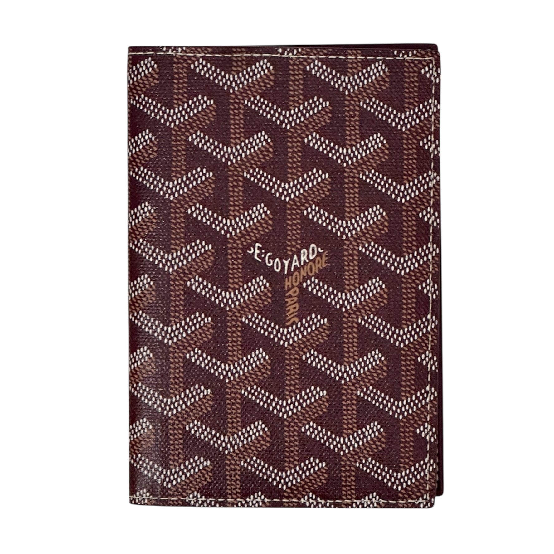 Goyard Saint Sulpice Card Holder – Burgundy Goyardine Canvas & Leather Bifold Wallet | Made in France