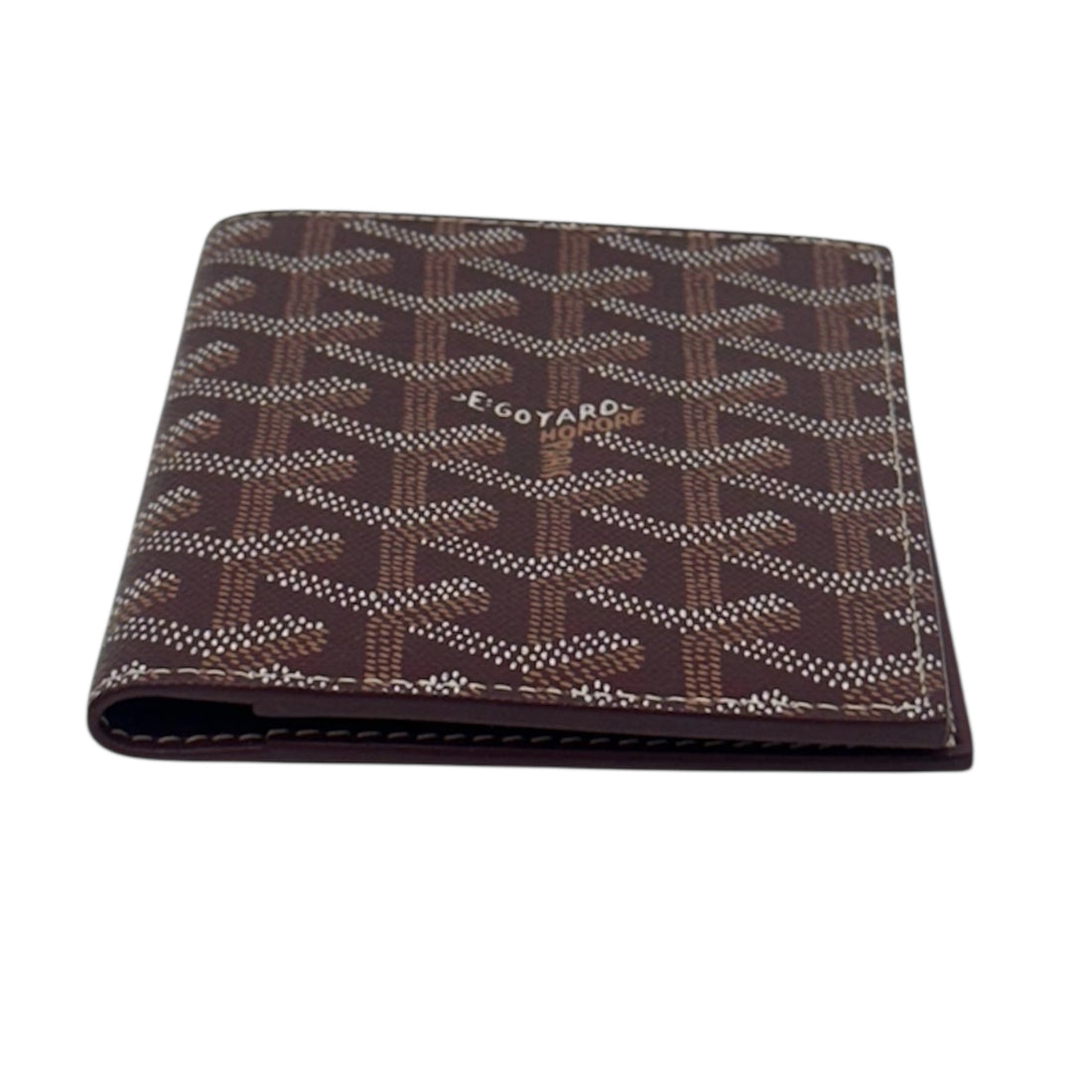 Goyard Saint Sulpice Card Holder – Burgundy Goyardine Canvas & Leather Bifold Wallet | Made in France