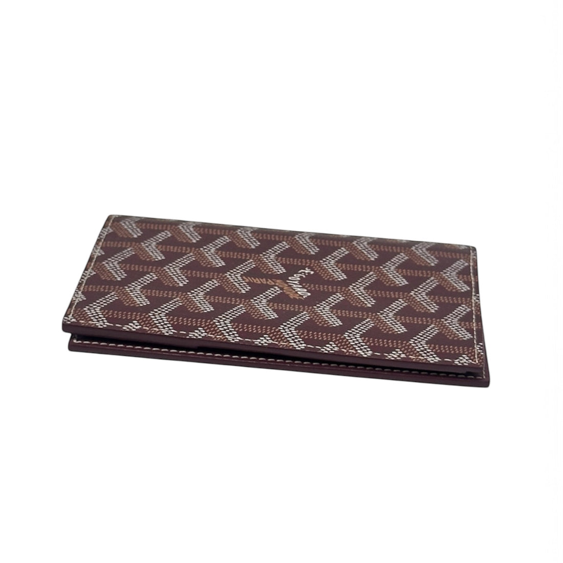Goyard Saint Sulpice Card Holder – Burgundy Goyardine Canvas & Leather Bifold Wallet | Made in France