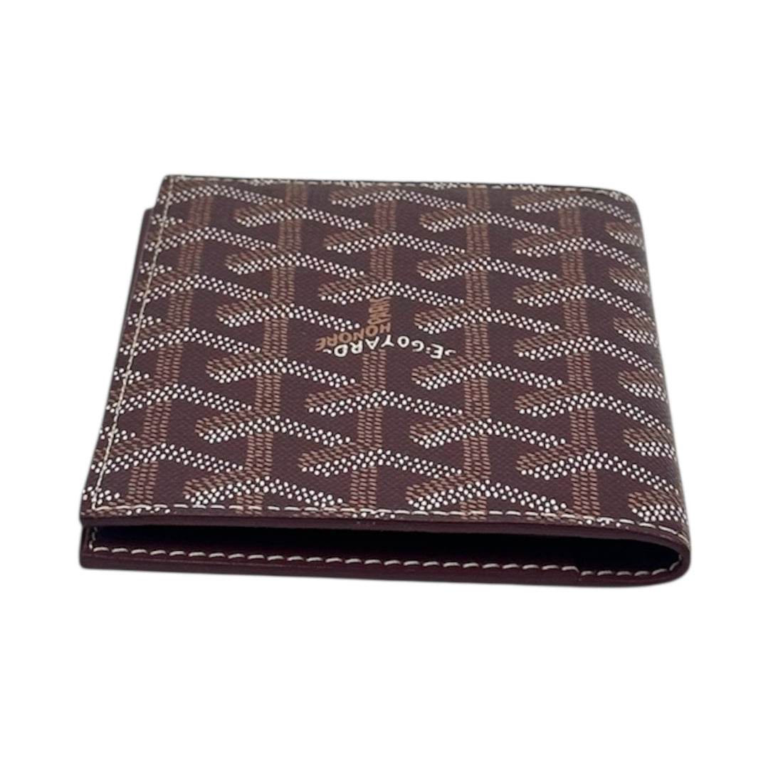Goyard Saint Sulpice Card Holder – Burgundy Goyardine Canvas & Leather Bifold Wallet | Made in France
