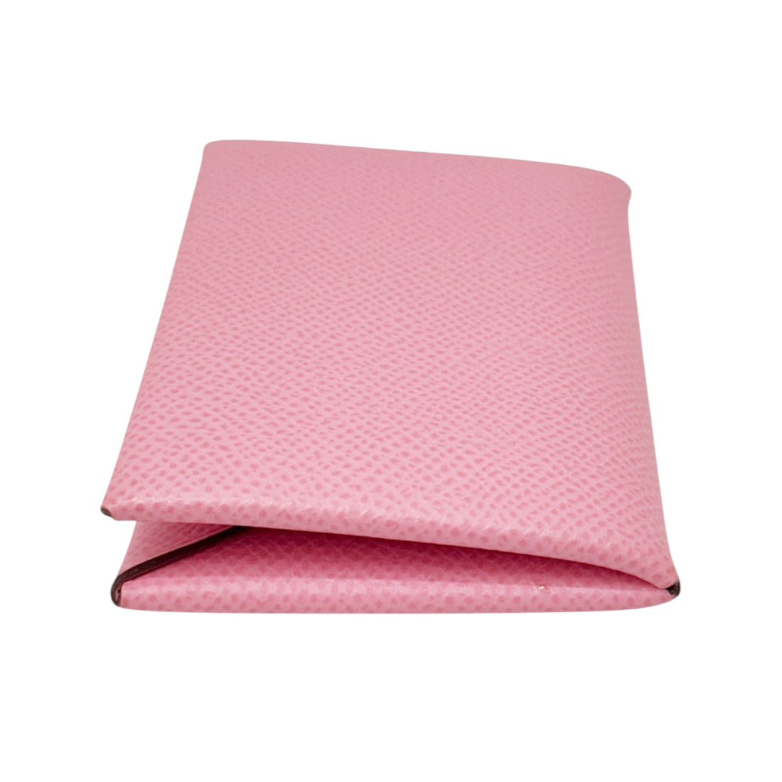 Hermès Calvi Duo Compact Verso Card Holder in Rose Pink Leather | Luxury Envelope Wallet, Made in France