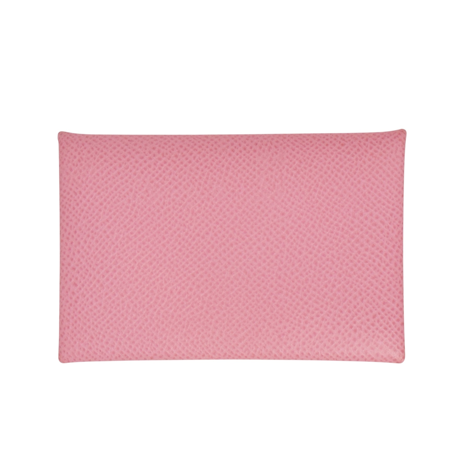Hermès Calvi Duo Compact Verso Card Holder in Rose Pink Leather | Luxury Envelope Wallet, Made in France