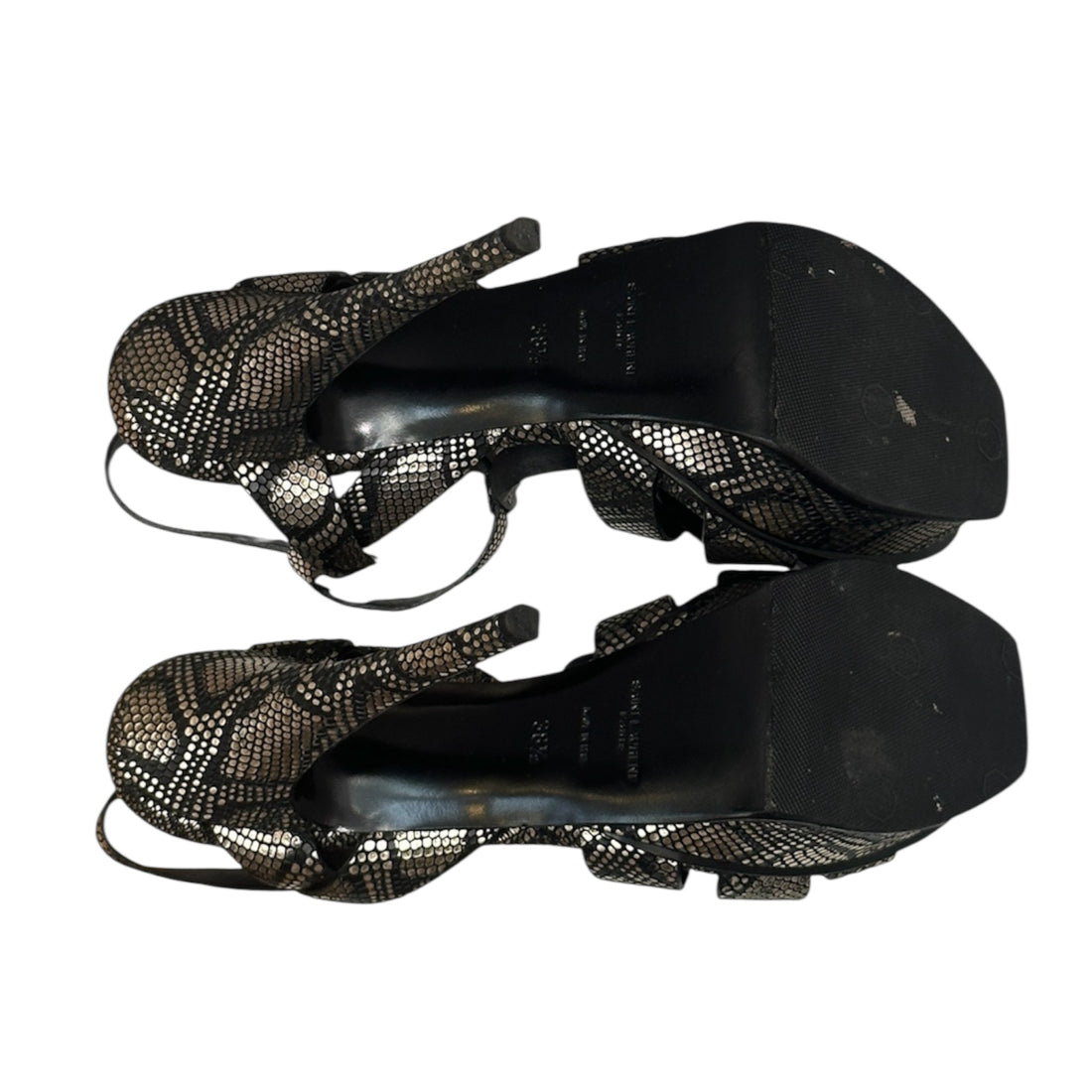 Saint Laurent Tribute Sandals – Faux Python Platform Heels | Iconic YSL Designer Shoes – Size 38.5