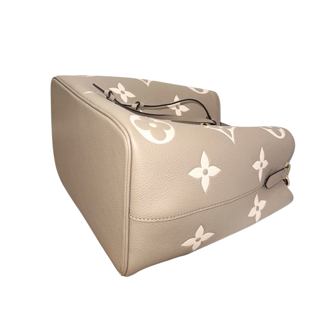 Louis Vuitton NeoNoé BB in Galet Monogram Empreinte Leather – Drawstring Bucket Bag with Removable Crossbody Strap & Pouch