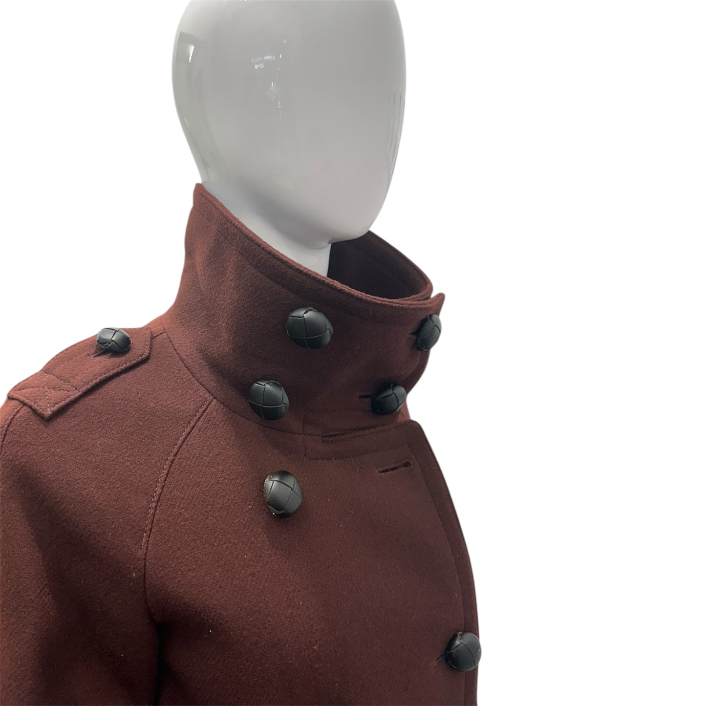 Preowned- Burberry Brit Double Breasted Short Trench Coat (4)