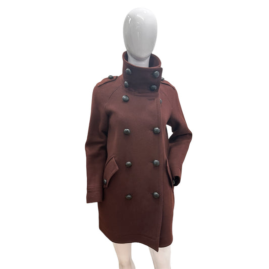 Preowned- Burberry Brit Double Breasted Short Trench Coat (4)