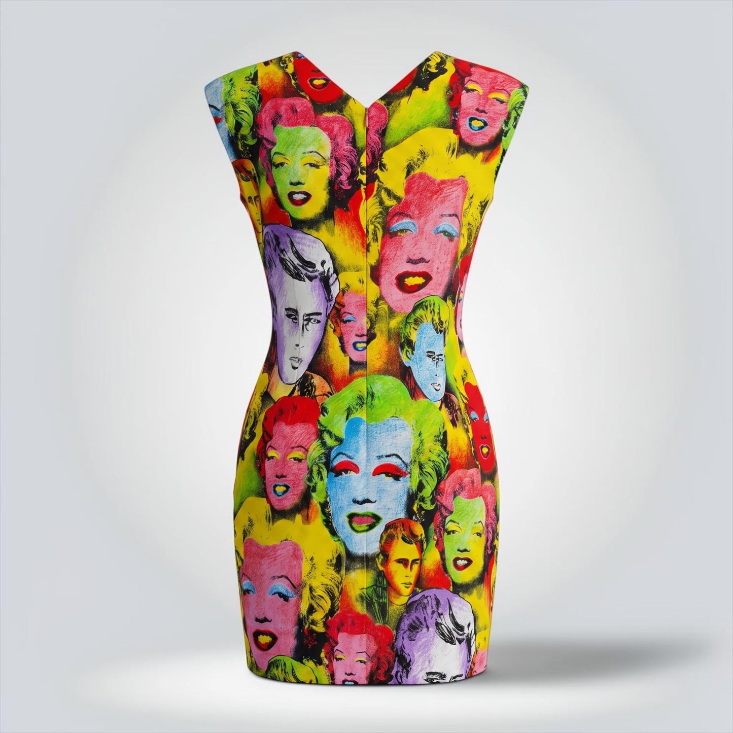 Pre-Owned Versace Tribute SS1991 Pop Art Marilyn Monroe Print Cap Sleeve Mini Dress — Size 42 — Very Good | Style Reissue Vancouver