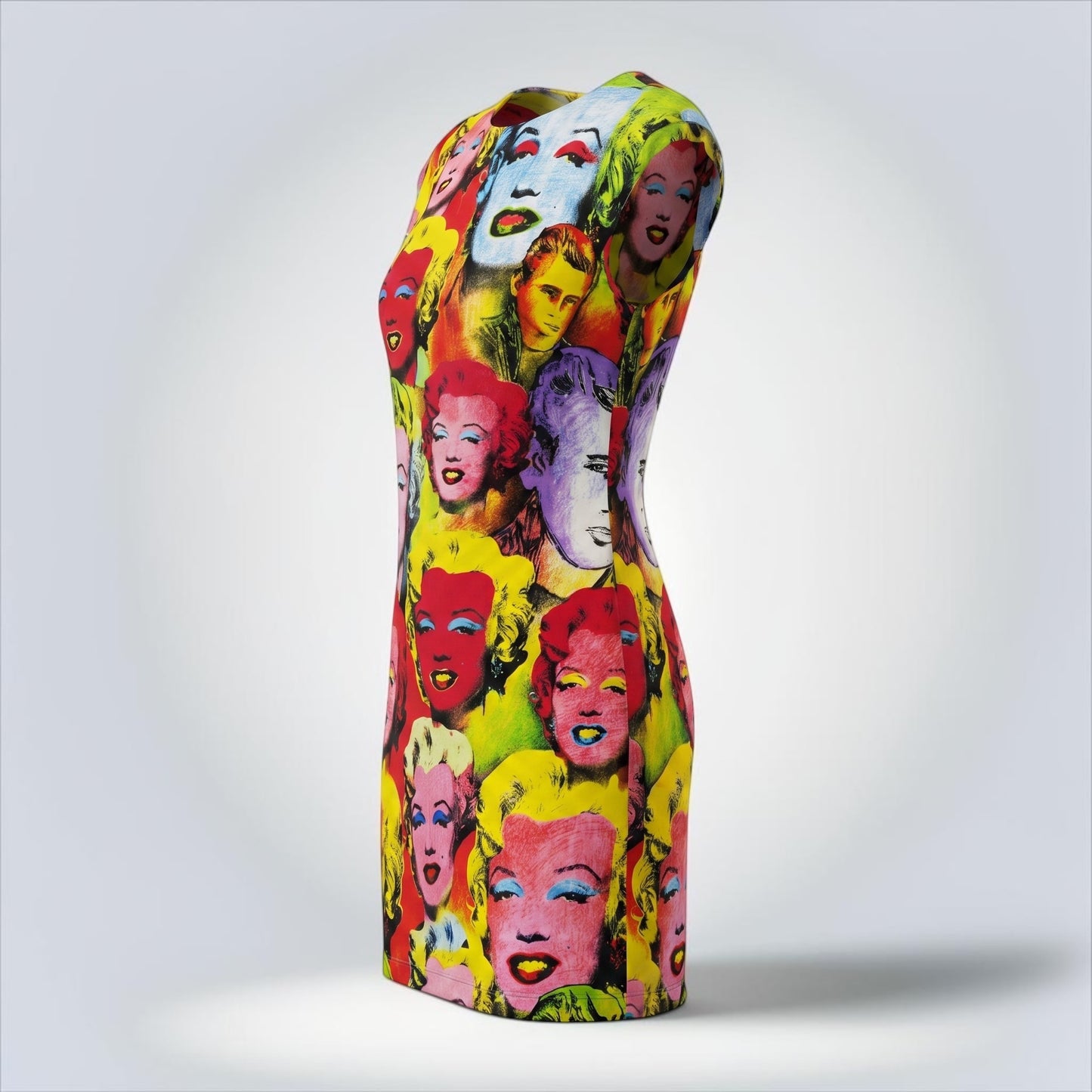 Pre-Owned Versace Tribute SS1991 Pop Art Marilyn Monroe Print Cap Sleeve Mini Dress — Size 42 — Very Good | Style Reissue Vancouver