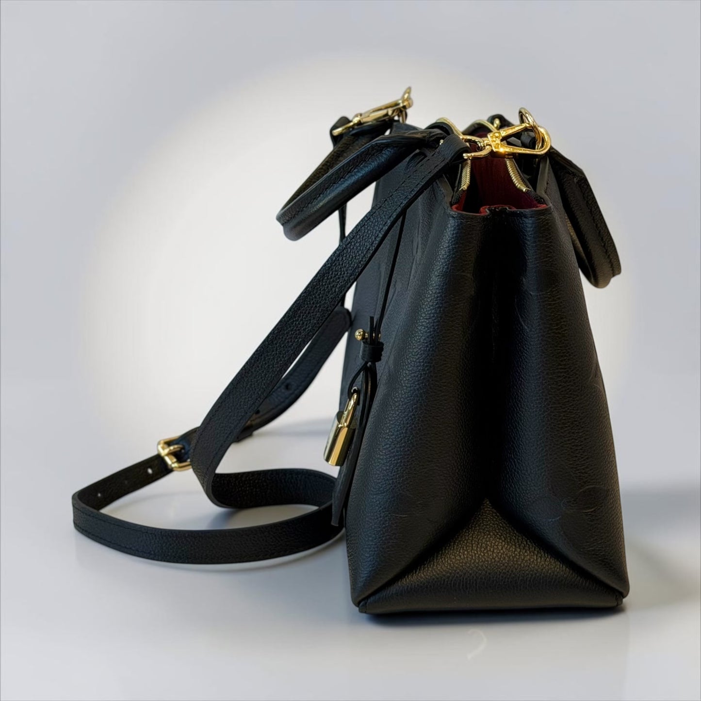 Pre-Owned Louis Vuitton Petit Palais Black Monogram Empreinte Leather Top Handle Tote Gold Hardware — Excellent | Style Reissue Vancouver