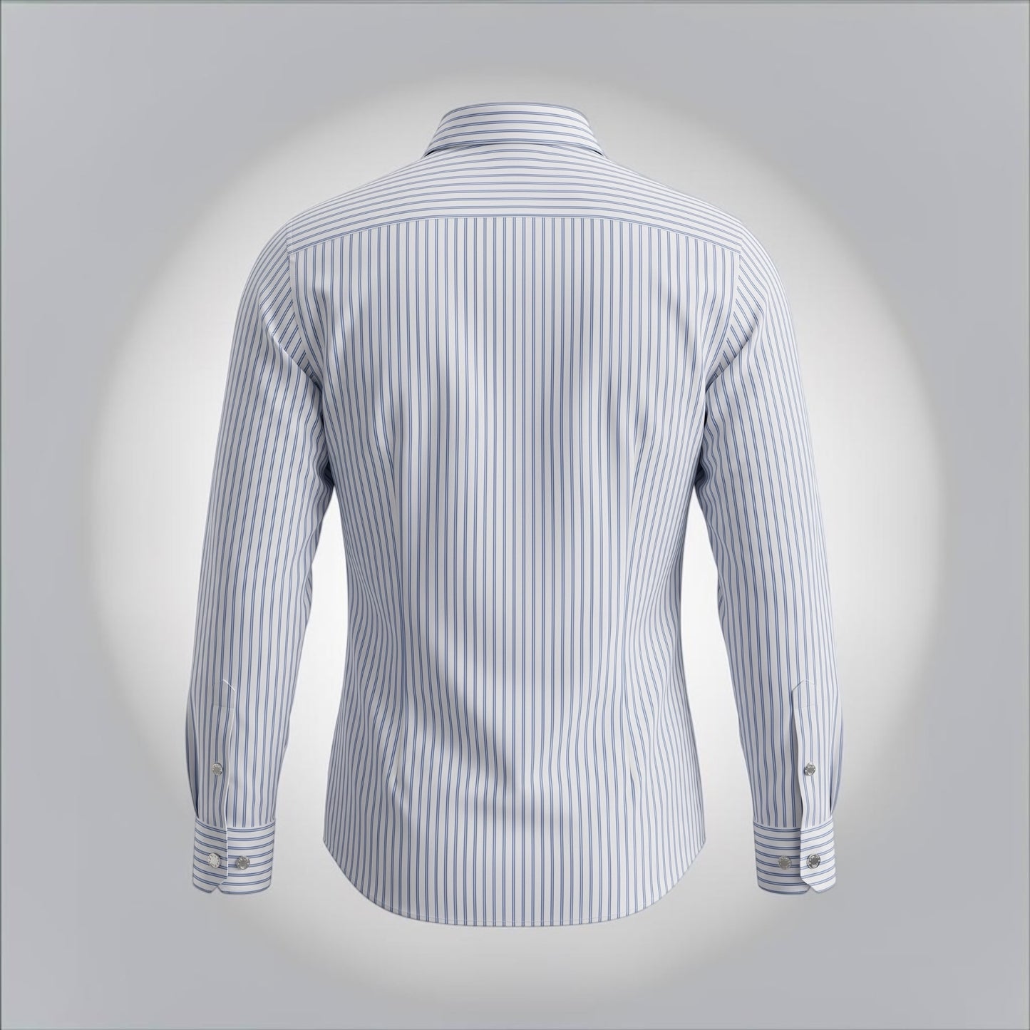 Pre-Owned Moncler White Blue Striped Zip-Up Shirt Tricolor Logo Patch Size M — Pristine | Style Reissue Vancouver