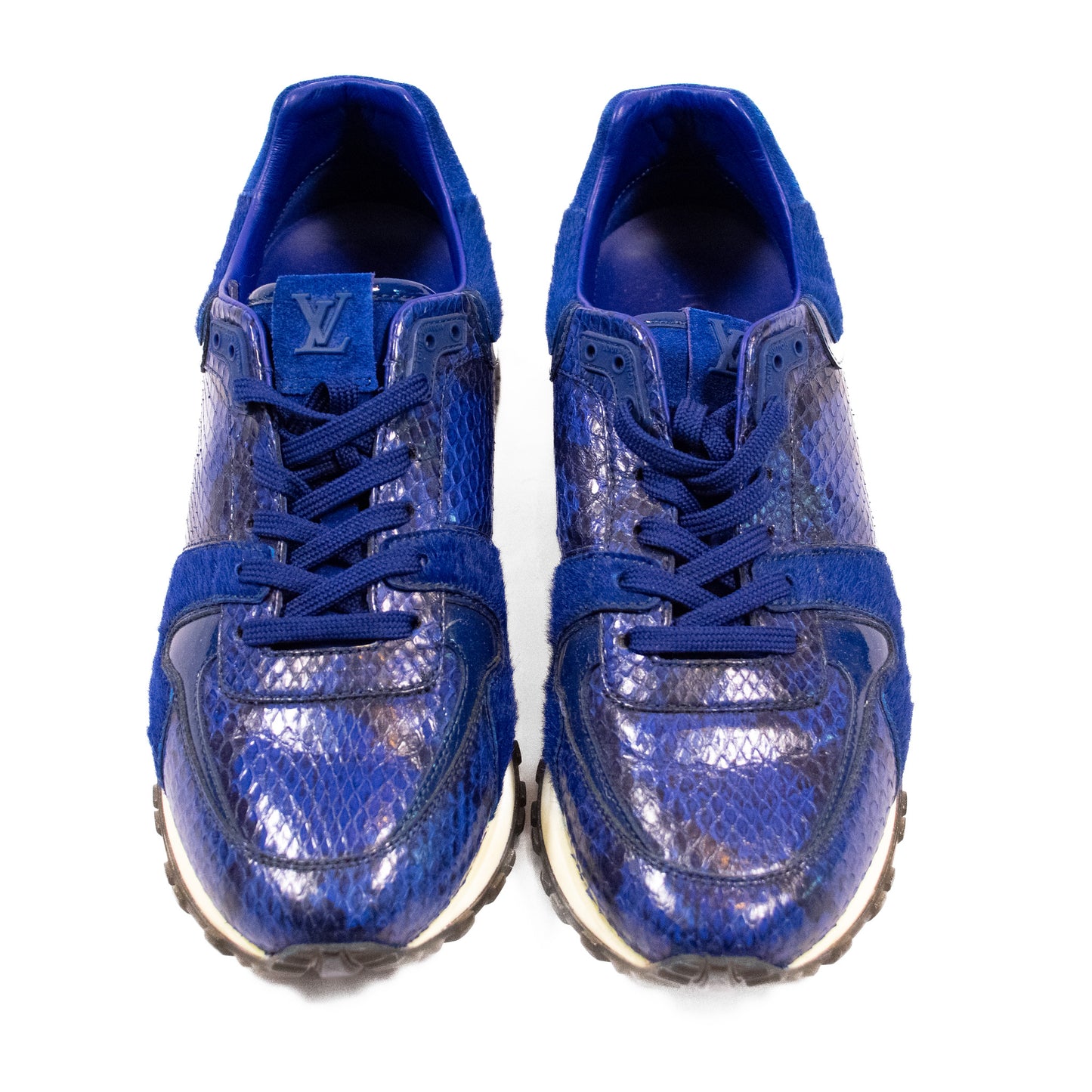 Pre-Owned Louis Vuitton Run Away Python Sneakers (37)