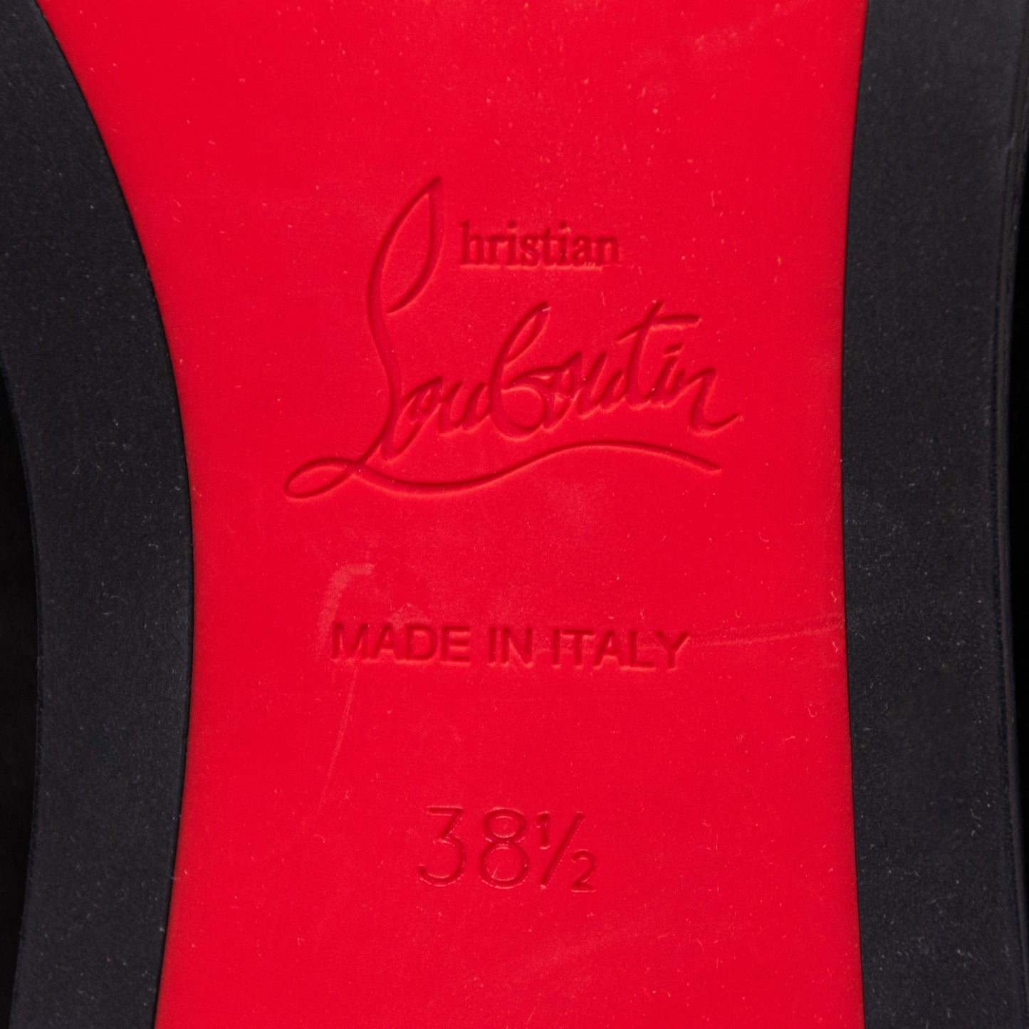 Pre-Owned Louboutin Calfskin Suede Alphabouton 70 Boots (38.5)