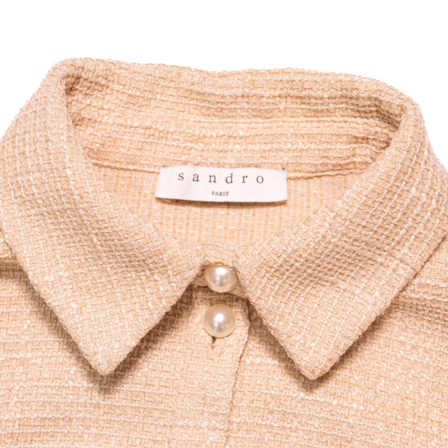 Pre-Owned Sandro Pearl Button Shirt (S)