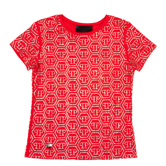 Pre-Owned Philipp Plein Embellished T-Shirt (S)