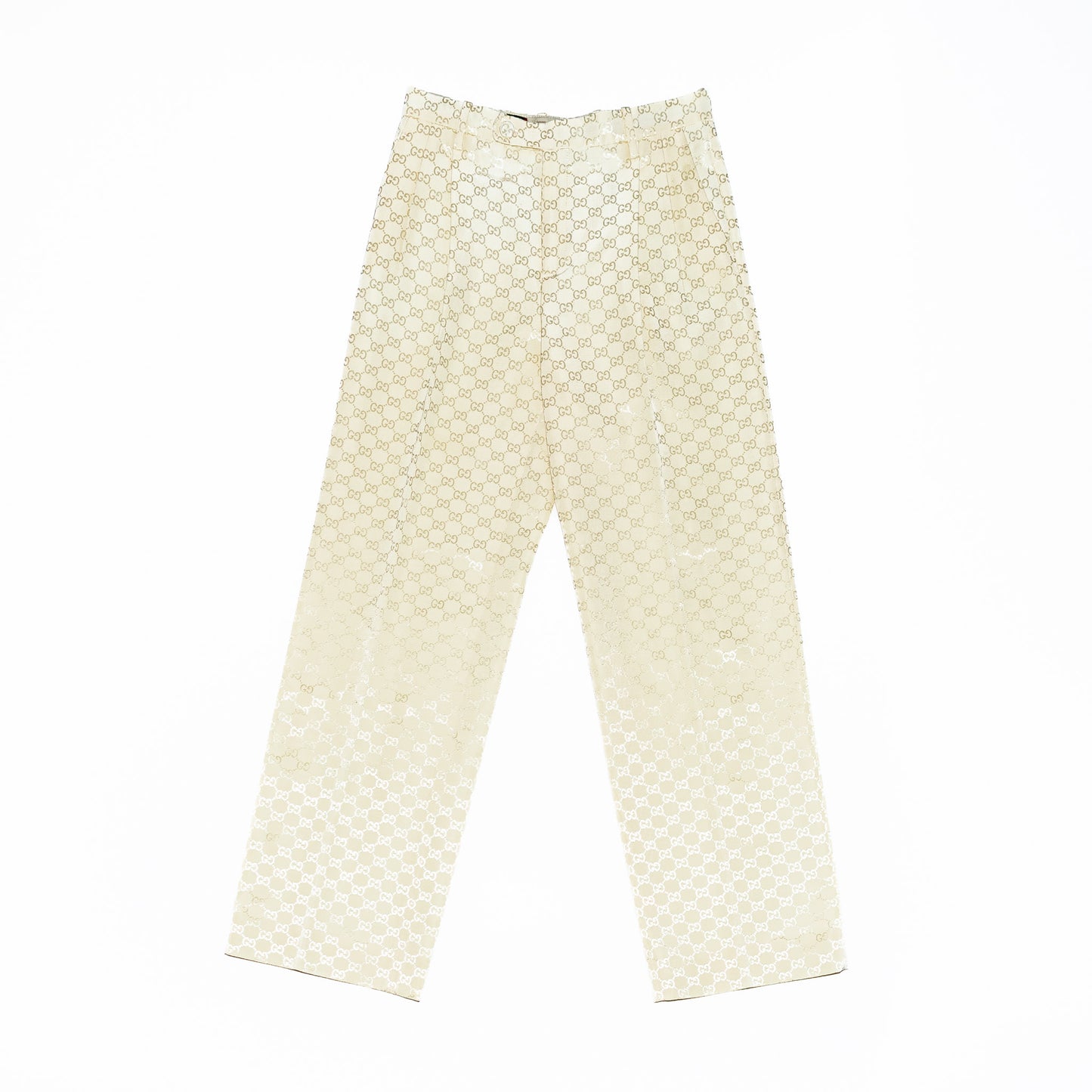 Pre-Owned GUCCI Monogram Jacquard Trousers (42)