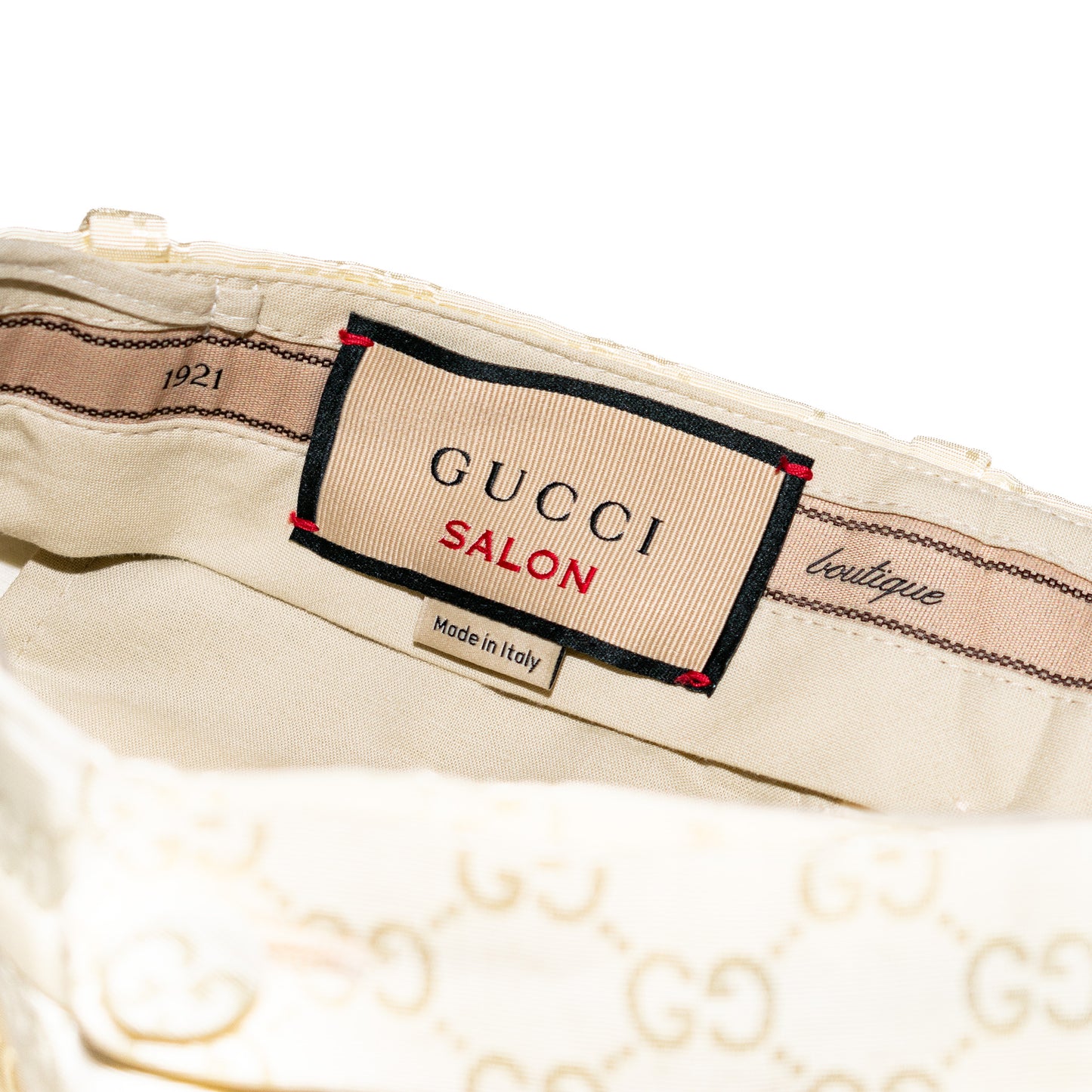 Pre-Owned GUCCI Monogram Jacquard Trousers (42)